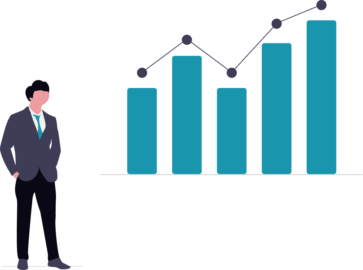 Illustration: Wachsende Geldanlage – Investment und Vermögensaufbau